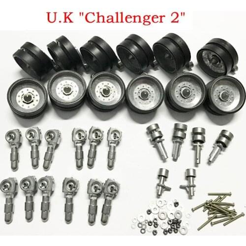 Henglong HL3908-1 1/16 1:16 U.K "Challenger 2" RC Tank Upgrade parts Steel Gear box with motor /metal track/metal wheels hub set