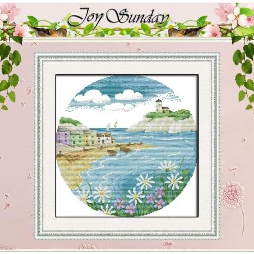 Lsland Patterns Counted Cross Stitch 11CT 14CT Cross Stitch Set Wholesale DIY Cross-stitch Kit Embroidery Needlework