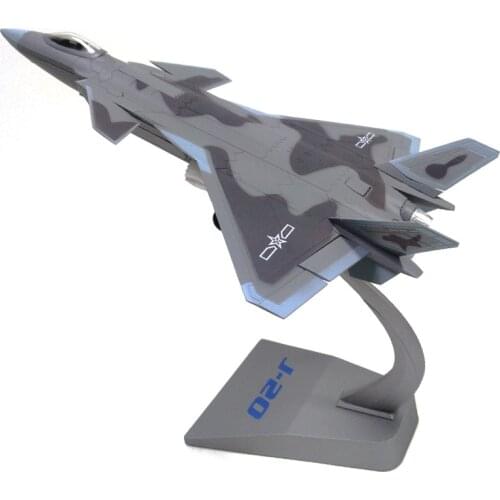 1/72 Scale Alloy Fighter Chinese Air Force J-20 Fire Fang J20 Aircraft Model Toys Children Gift for Collection Decoration