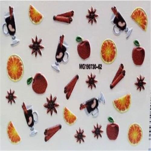 Fashion Hot Selling DIY 6d Cubic Engraved Flowers Traceless Nail Stickers Smiling Face Acrylic Water Slide Wet Nail Decals Girls