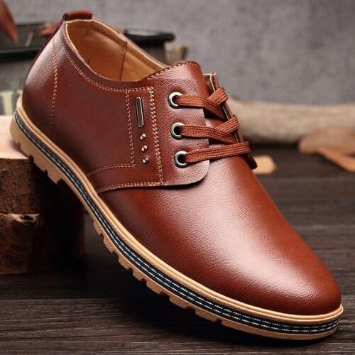 Men Shoes Autumn Leather Martin Shoes Mens Trend Fashion Outdoor Casual Mens Shoes British style Business Formal Shoes