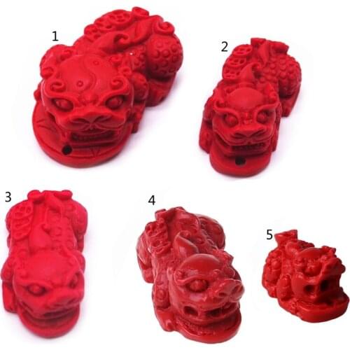 Natural Handmade Pixiu Charm Beads Lucky Amulet Pendant Jewelry Making