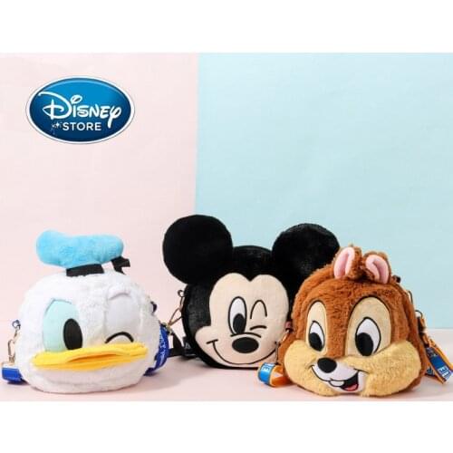 New Disney Cartoon Mickey Mouse Plush Backpack Cute Chip Dale Baby Kid Kindergarten Plush Shoulder Bag Girl Messenger Bags