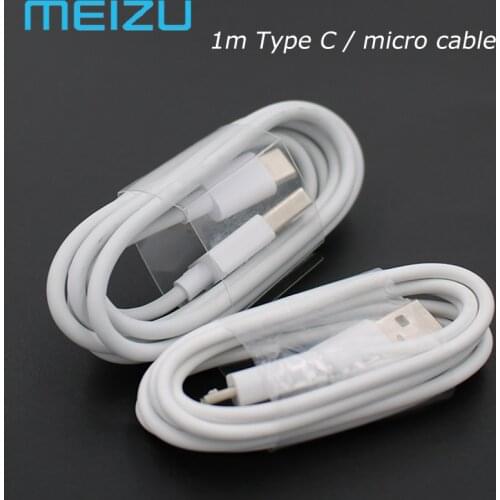 Original meizu 100cm fast charge type c /micro usb date cable line for mei zu 15 16 16x m5 M6 M7 note pro 5 6 7 plus m5s m6s mx4