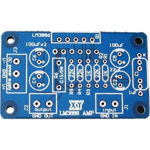 LM3886 HIFI high fidelity LM3886TF power amplifier board can be connected in parallel PCB (empty board)
