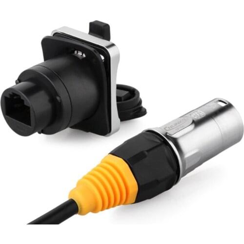 IP67 Network RJ45 Waterproof Connectors / Ethernet RJ45 Waterproof Plug + Waterproof Socket for Outdoor Ethernet
