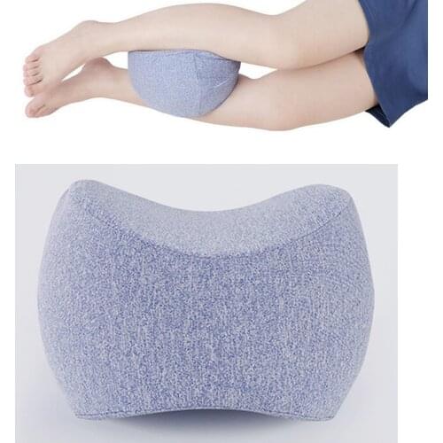 Comfort Memory Foam Knee Pillow for Side Sleeping Sciatica Leg Pregnancy Hip Joint with Washable Cover Zipper Closure