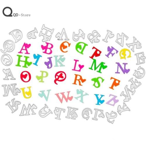 Scrapbook Cutting Dies Childrens Puzzle 26 Love Letters Metal Cutting Dies DIY Card Make Mould Model Craft Decoration