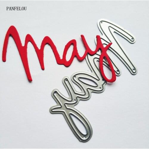 PANFELOU May the word paper die cutting dies metal craft Scrapbooking/DIY Easter wedding Embossing mould cards