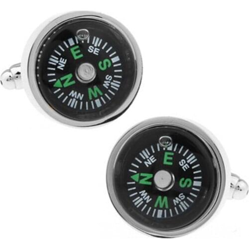 High Quality French Style Explorer compass Cufflinks For Mens Shirt Brand suit Cuff Buttons Top sale Cuff Links Jewelry