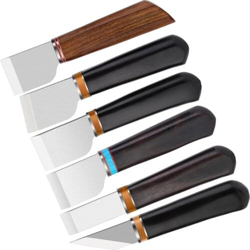 MIUSIE 6 Types High Speed Steel Leather Cutting Knife DIY Craft Knife Sharping Skiving Tool For Leather Cutting