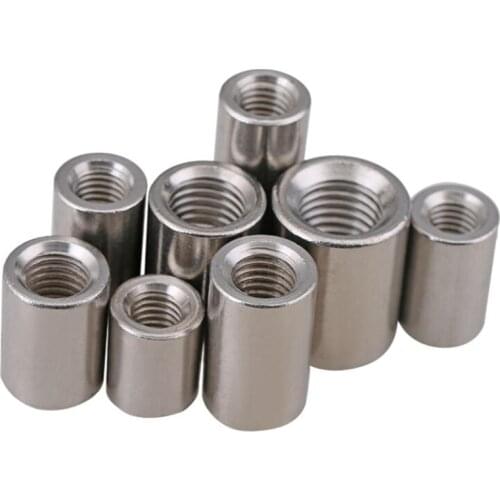 1 coupling nut M10 lengthened round coupling nut 304 stainless steel screw connection nut