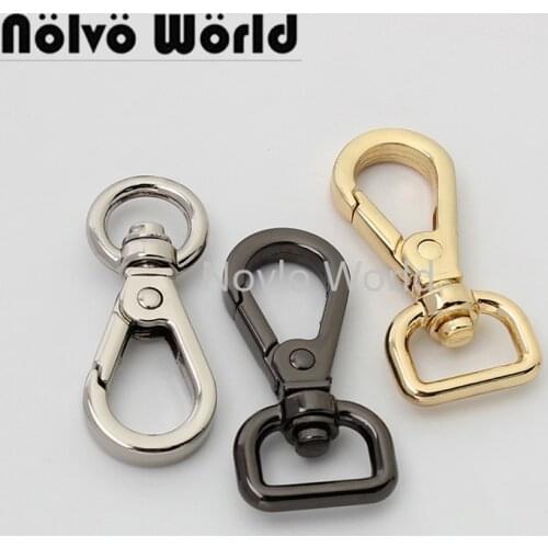 10-50pcs 3 colors 40*10mm 39*13mm durable round head snap hook for diy woman handbag swivel clasp purse hardware