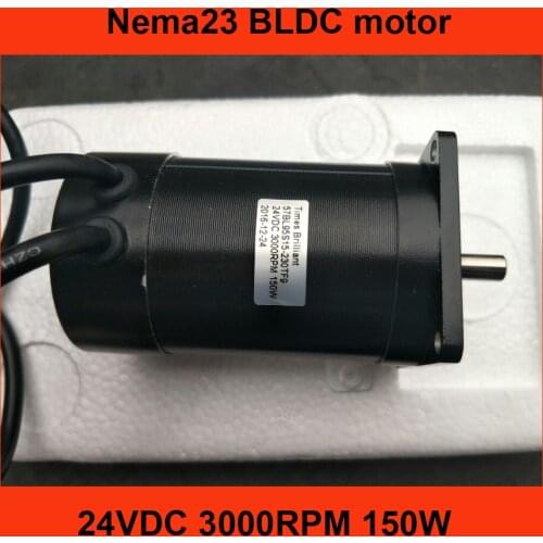 24V DC Nema23 Brushless Motor 150W 3000rpm 57mm Brushless DC Motor Body length 95mm