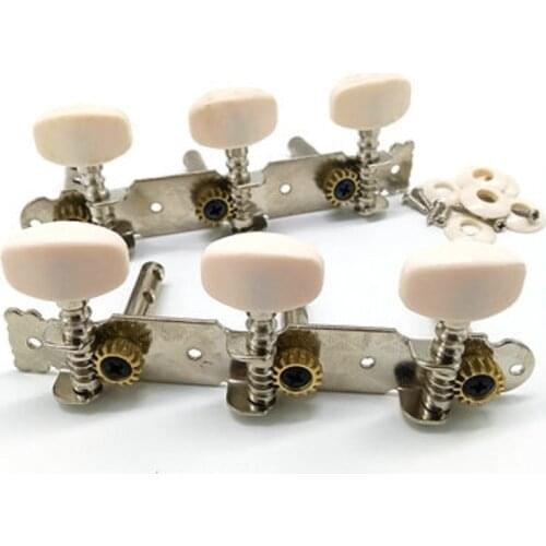 2 Pieces Chrome Acoustic Guitar String Tuning Pins, Tuner Machine Heads