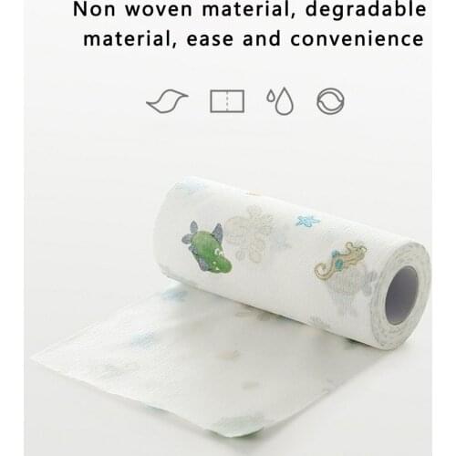 50Pcs Non-Woven Cloth Kitchen Disposable Cleaning Dish Cloth Dish Paper Towel Cloth Wet And Dry Washable Kitchen Home Supply
