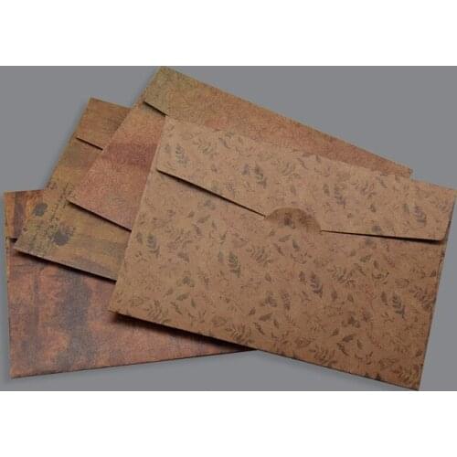 8pcs European Style Kraft Paper Envelope Greeting Card Retro Envelopes Business Invitations Art Diy Packaging Greeting Postcard
