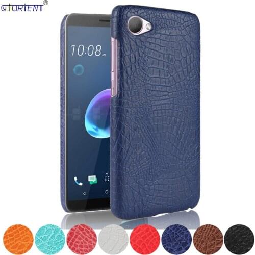 Fitted Funda For HTC Desire 12 Crocodile Skin Bumper Case for HTC D12 Hard PC Frame Cover CUSORIENT Shockproof Coque