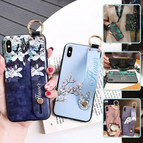 Avocado Neck Strap Case for Huawei Honor 10 Lite 8X 9 9i 9N 10i 20i V10 V20 Play 7C Pro Wrist Strap Lanyard Cover Stand Holder