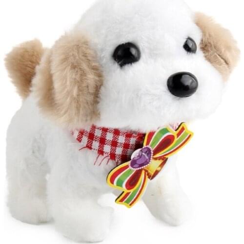 Baby Electric Plush Cute Puppy Robot Dog Walking Barking Electronic Interactive Pet Toy Children Boy Girls Birthdays For Kids
