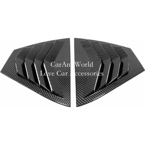 For Nissan Sylphy 2019 2020 Side Rear Door Window Shutter Cover Tail Triangle Fish Gill Garnish Trims Carbon Fibre Car Accessory