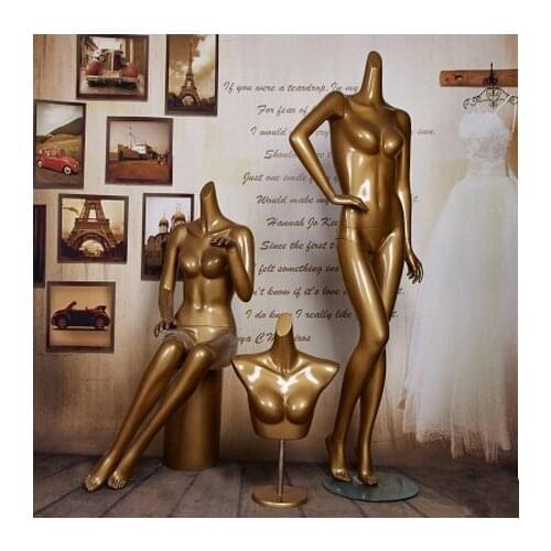 Hot Sale!! Best Quality New Style Full Body Golden Female Mannequin Women Model On Sale