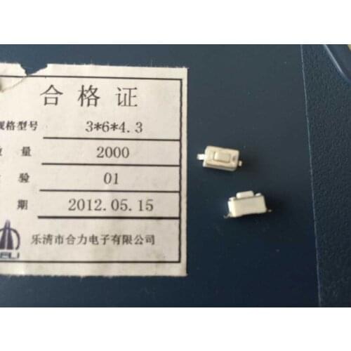 Jog/Reset Switch Button Tact Switch 3*6*4.3mm Patch 2 Foot Jog Mini Button