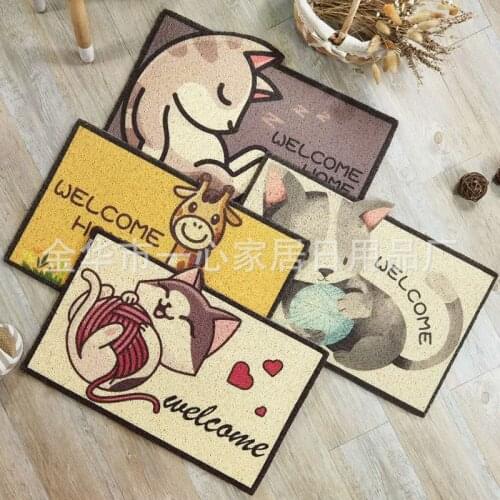 Thick Animal Introductory Silk Circle Mat Carpet Doorway Foot Mat Into The Door Household Bathroom Anti-slip Door Mat