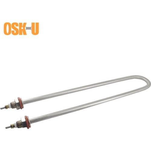 380V Single U Type Heating Element M18 Thread Stainless Steel U Shape Heating Tube for Electric Skillet 1.5KW/2KW/3KW/4KW