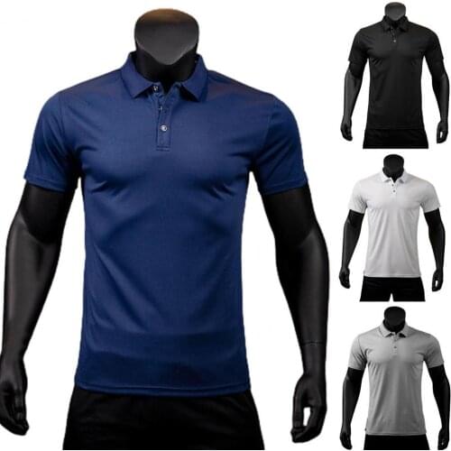2021 New moisture wicking absorption comfortable and breathable dry youth mens casual cotton lapel POLO shirt Mens T-shirt
