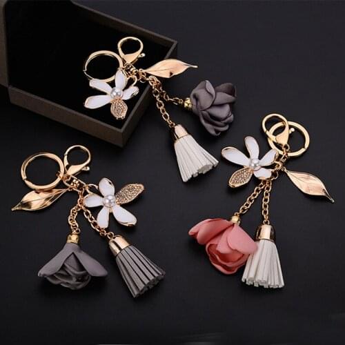 New Leaf Petal Flower Tassel Pendant Beauty Quality Appearance Preferred Bag Pendant Key Chain Car Accessories