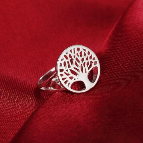 Charm Solid 925 Sterling Silver Rings For Women men fine small tree size 6/7/8/9 elegant Fashion Party Gifts wedding Jewelry