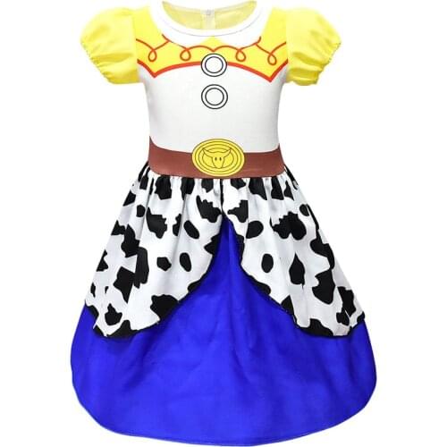 Story 4 of Toy Girl Jessie Dress Cartoon 3D Printed Clothes Baby Cowgirl Costume Child Cosplay Buzz Light Year Fancy Dress