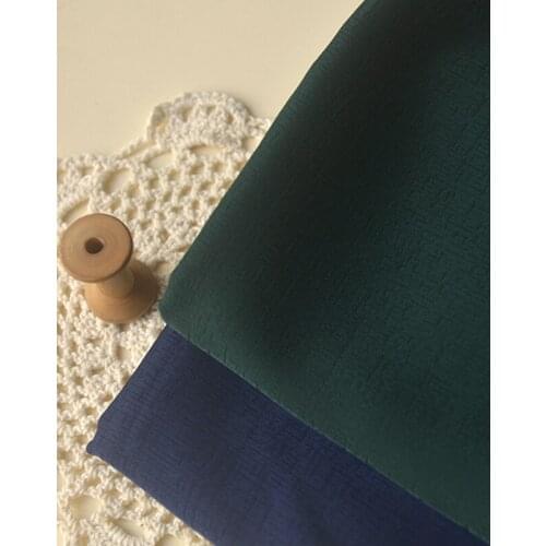 Half Meter Dark Green Raindrop Cross Pattern Chiffon Fabric For Han Cloth Dress Upper Clothes Shirt Garment Handmade DIY A151