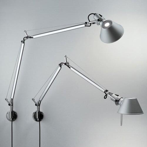 E27 Double-Arm Adjustable Led American Industrial Wall Light Dormitory Student Study Desk Lamp for Bedroom Office Reading Lamp
