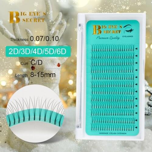 Big eyes secret Eyelash Extension premade volume fans 2D 3D 4D 5D long stem volume premade fans