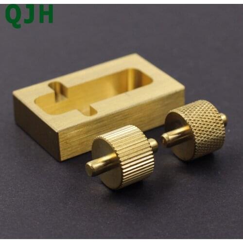 DIY Hand Leather Crafts Carving Tools,Pure Copper Mini Dye Bucket,Leather Edge Processing Oil Box,With 2 Rollers&1 Hopper Box