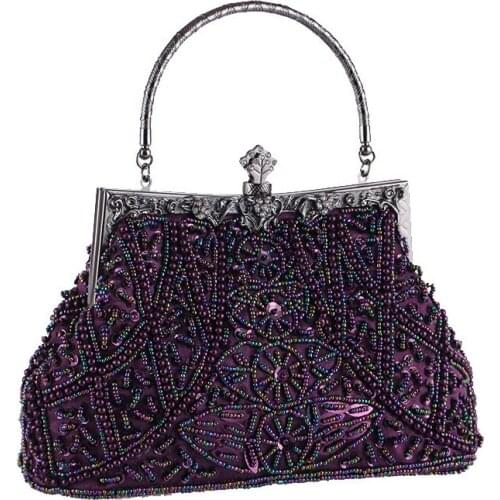 New moonlight flower beaded embroidered bag evening dress evening bag classic cheongsam perfect match bride bag bridesmaid bag