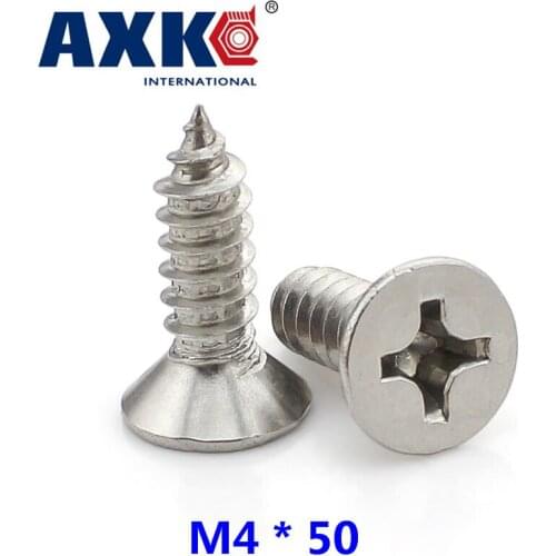 Screws Screws For Laptops Drywall Axk 10pcs 304 Stainless Steel Countersunk Head Tapping Screw / Flat Self-tapping M4 * 50mm