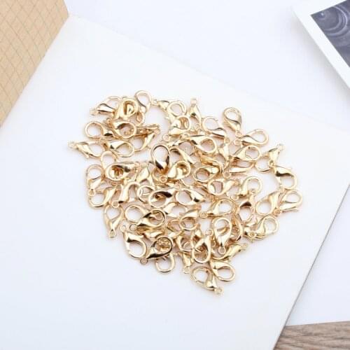 2 Colors 50Pcs/lot 12*6mm Lobster Clasp Hook DIY necklace bracelet Jewelry Making Accessories