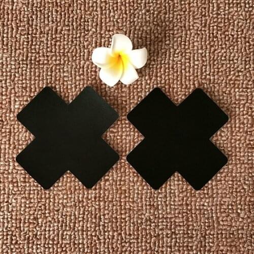 1Pair Sex Product Sexy Cross Nipple Covers Self-Adhesive Cloth Heart Shape Nipple Stickers Pasties Wholesale Chest Stickers