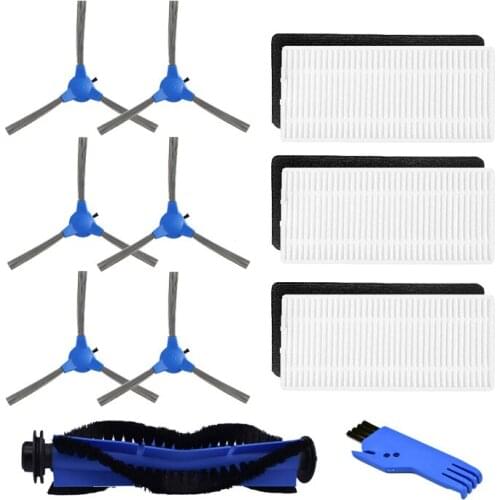 1 Rolling brush 3 Hepa Filter 3 Pair Side Brush for Eufy 11S RoboVac 30 Eufy 30C 15C vacuum cleaner Robot Main Brush Parts