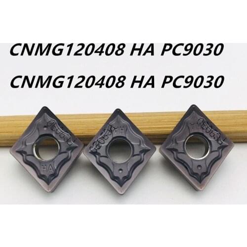 10PCS high quality CNC lathe tool CNMG120408 HA PC9030 universal external turning tool CNMG120408 carbide turning blade