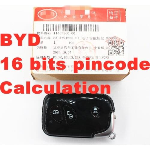 BYD 16 bit immobilizer pin code calculation service