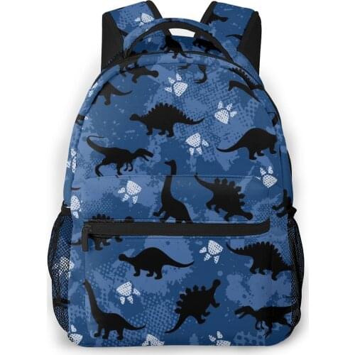 2020 New Style Backpack Boy Teenagers Nursery School bag Black Dinosaurs Abstract Grunge Background back to school bag