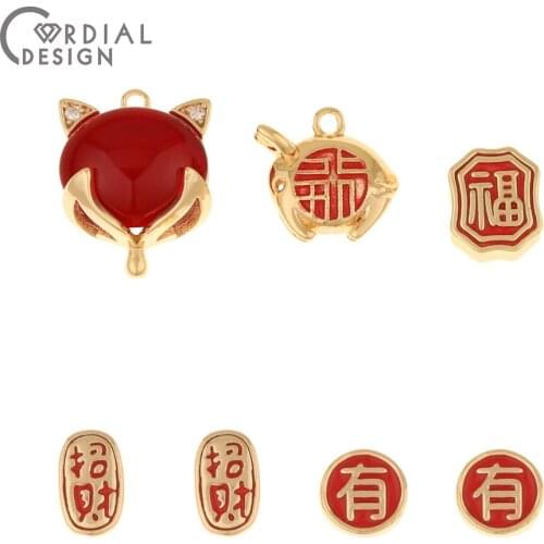 Cordial Design 40Pcs Jewelry Accessories/Pendant For Necklace/Hand Made/Genuine Gold Plating/Jewelry Findings & Component/Charms