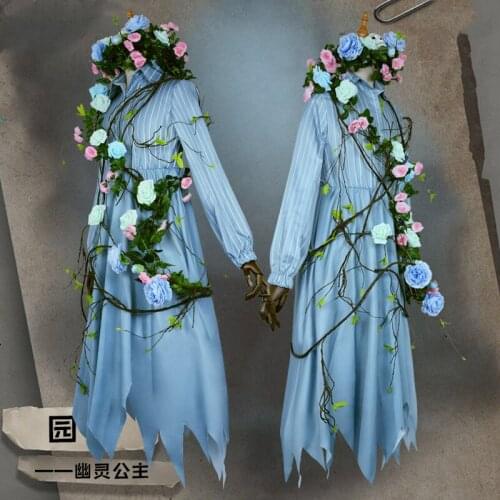 Anime Identity V Emma Woods Mononoke Hime Dress Suit Party Uniform Full Set Cosplay Costume Women Halloween FreeShipping New2020