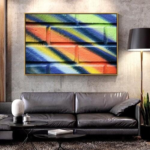 Artcozy Oil Canvas Painting texture_wall_bricks For Home Decoration Wall Art