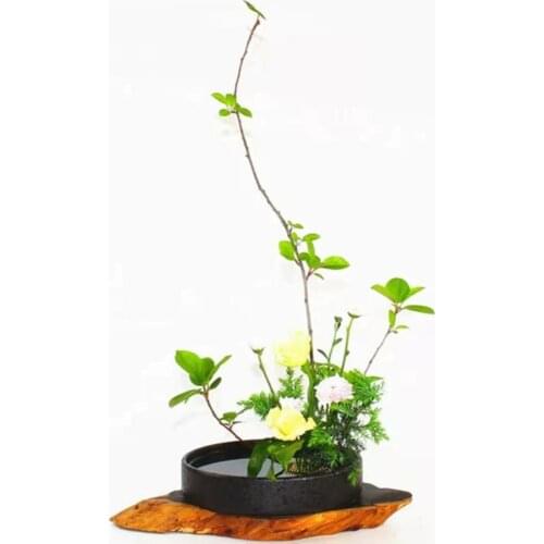 Retro Flower Pot Ceramic Flower Arrangement Japanese Kenshan Flower Arrangement Oriental Flower Arrangement