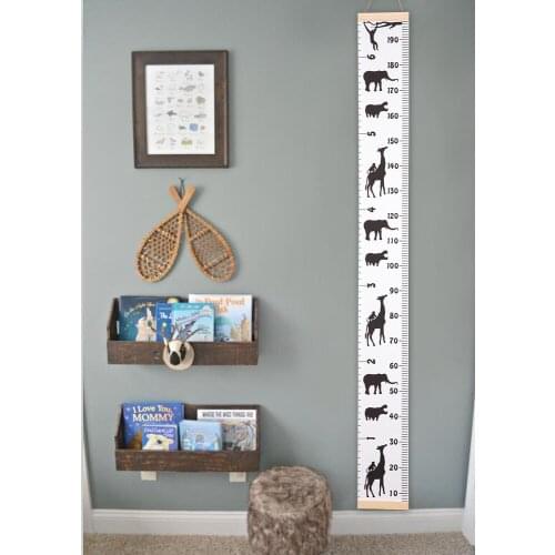 Decorative Growth Chart Wall Measurement Ruler Children Height Record Children Hanging Canvas Wall Sticker Height Ruler